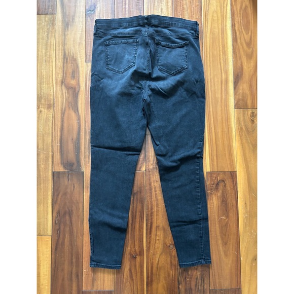 Torrid Premium Sky High Skinny Jeans Womens 14R Black High Rise Elastic Waist - Picture 8 of 8